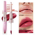 2-in-1 Lip Liner and Gloss Pen – Smooth Matte Liner & Mirror Shine Gloss for Defined, Juicy Lips – Perfect for Daily Makeup, Dat Zpaxo 04