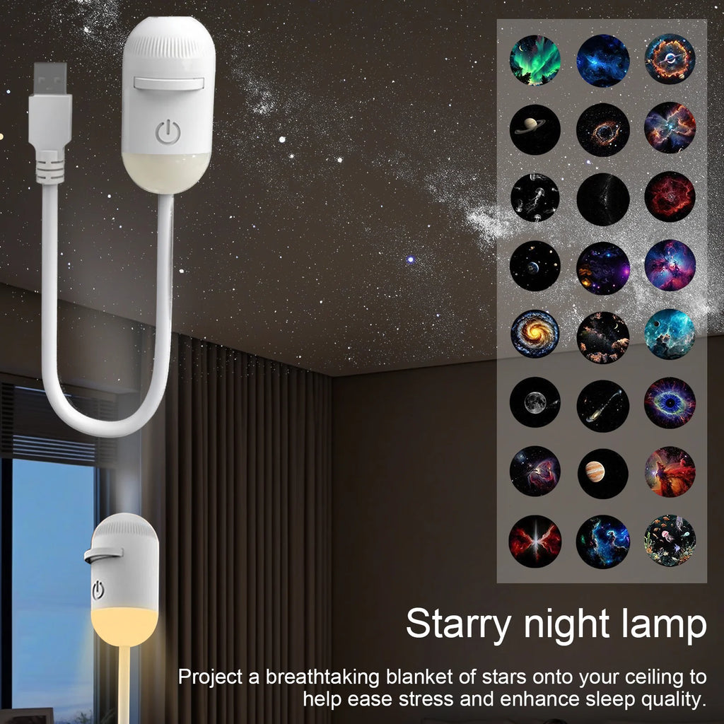 Mini Galaxy Star Projector Night Light Nebula Ceiling LED Lamp