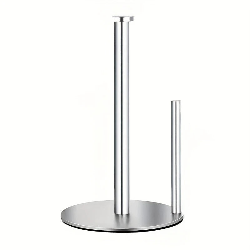 Stainless Steel Kitchen Roll Holder Silvery Paper Towel Countertop