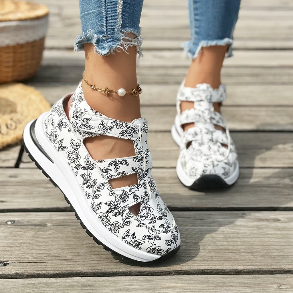 Women Flat Sandals Luxury Outdoor Platform Wedges Sneakers Slip Zpaxo