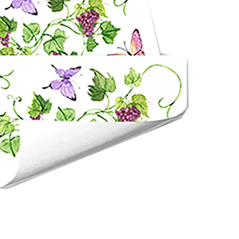 2Pcs/lot Creative Fruit Green Plants Vine Butterfly Wall Stickers Bedroom Living Room Decoration Mural Cabinet Stickers Zpaxo