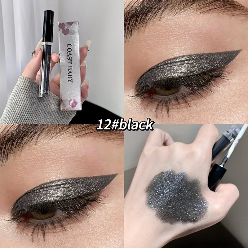12 Liquid Eyeshadow Pearlescent Long-lasting Glitter Eyeliner
