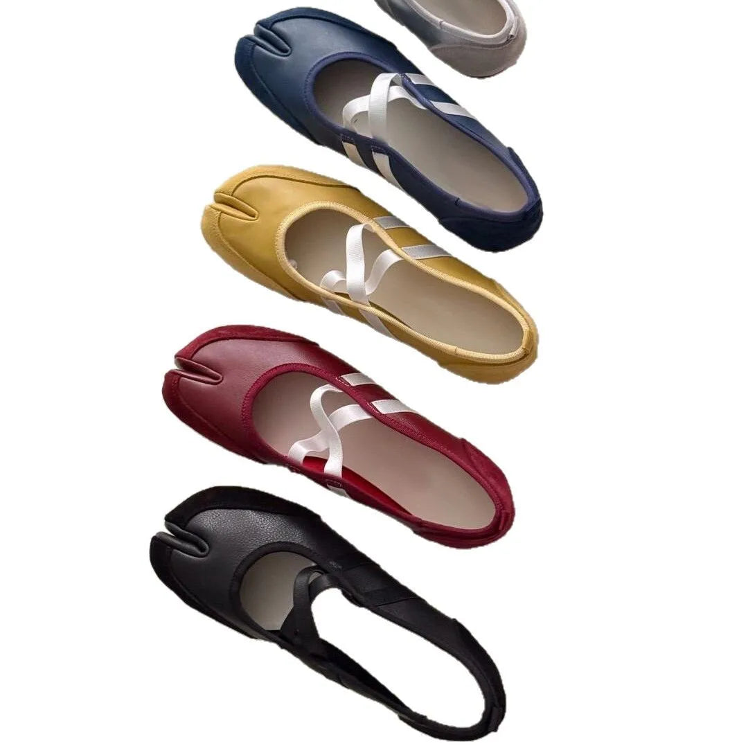 Flat Shoes for Women's Spring Autumn Leisure 2025 New Tabi Shoes Ballet Shoes Mary Jane Women's loafers women ladies Zpaxo