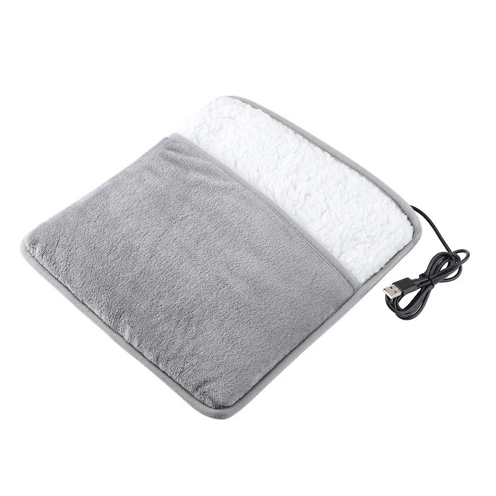 Foot Warmer Electric Heating Pad USB Soft Plush Washable Heater