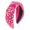 Full Diamond Diamond Headband Pure Color Luxury Style Fabric Headband Retro Style Elegant Design Rhinestone Headband Zpaxo Rose Red