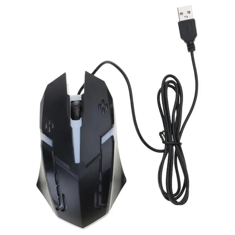 652F Gaming Mouse 1000 DPI Breathing Light Ergonomic Game USB Zpaxo Black CN