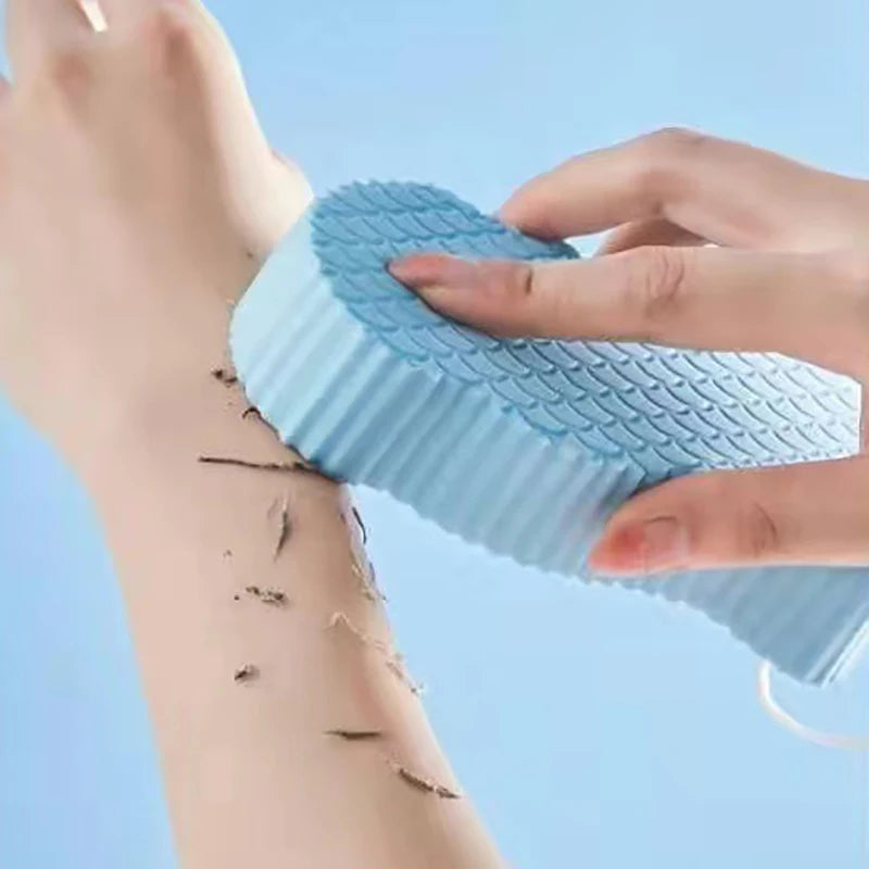 Soft Exfoliating Shower Sponge Brush Body Skin Remover Exfoliator 3D Zpaxo Blue