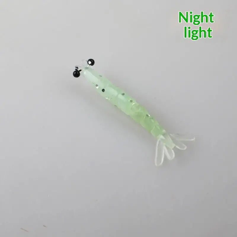CM20PCS Mini Colored Soft Worm Shrimp Fishing Lure Artificial Baits