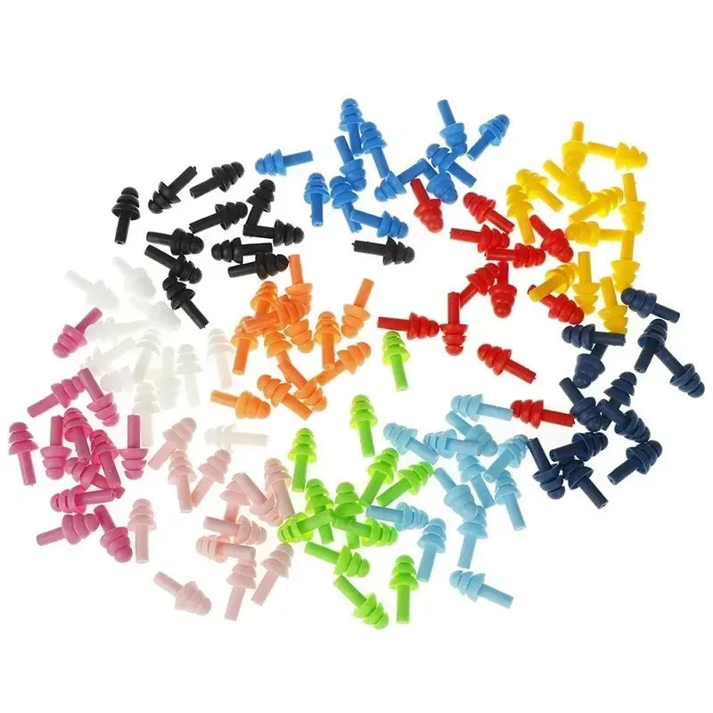 Silicone Earplugs 10–50 Pairs – Waterproof Noise Reduction