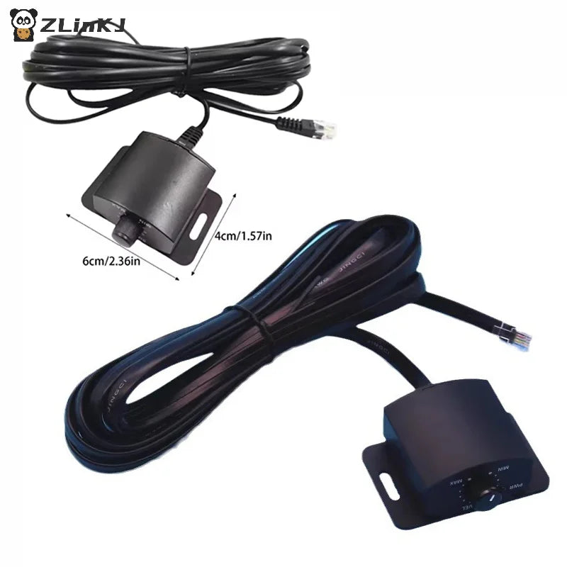 ▶1Pcs Car Sound Simple Connection Amplifier Volumes Adjust Knob Set With Long Cable General Remote Bass Controller Zpaxo