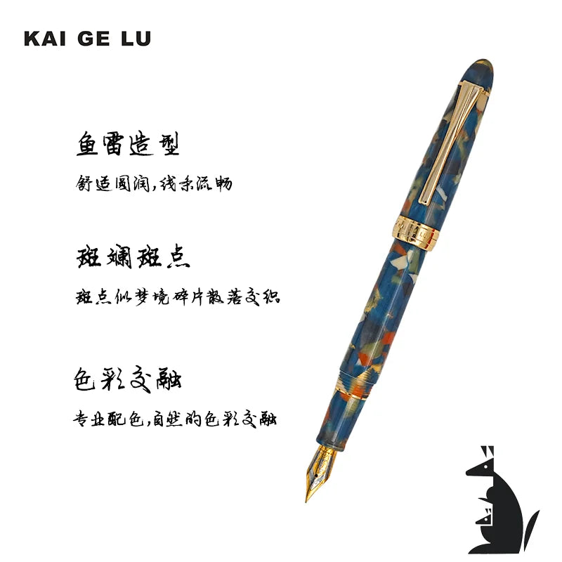2026 Limited Edition Kaigelu 356 Fountain Pen,Torpedo-Shaped Acrylic Pen Barrel With Smooth Writing Experience Zpaxo