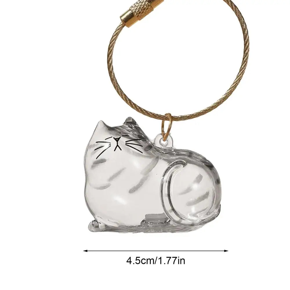 Cat Hair Storage Bottle Clear Mini Keepsake Container Pet Organizer