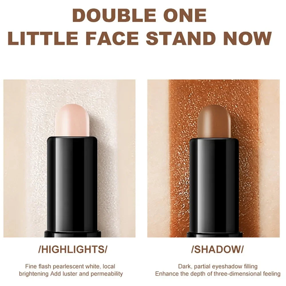 Double-head Highlighter Concealer Trimming Stick Nose Shadow Cream Zpaxo