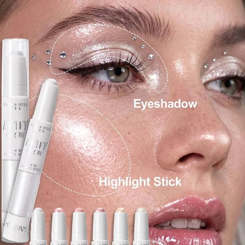 Dual-end Highlight Pen Long-lasting Waterproof Face Brightening