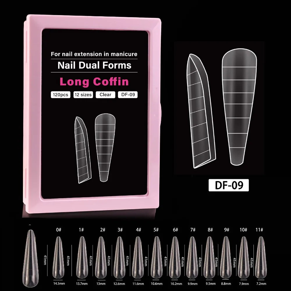 Inner French Line Nail Molds 12 Sizes Square Shape Acrylic Art Mold Zpaxo I