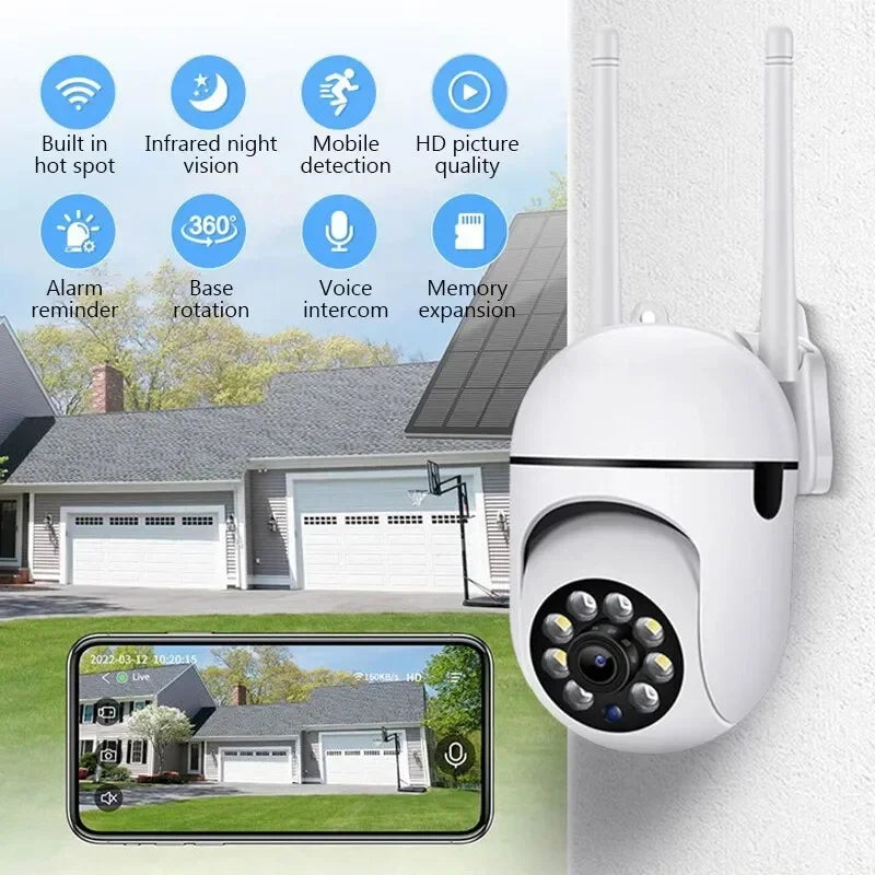 2MP Wifi Camera Home PTZ IP Night Audio Wireless Surveillance Auto Zpaxo EU Plug