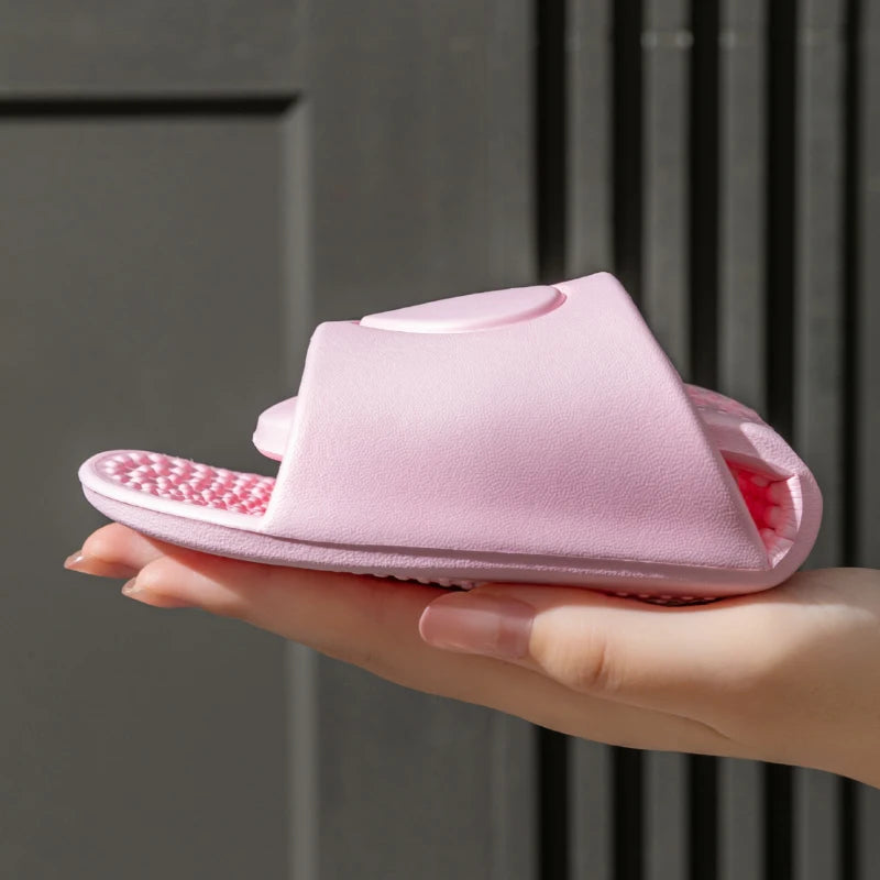 Portable Slippers Indoor Use EVA Lightweight Foldable Travel Hotel