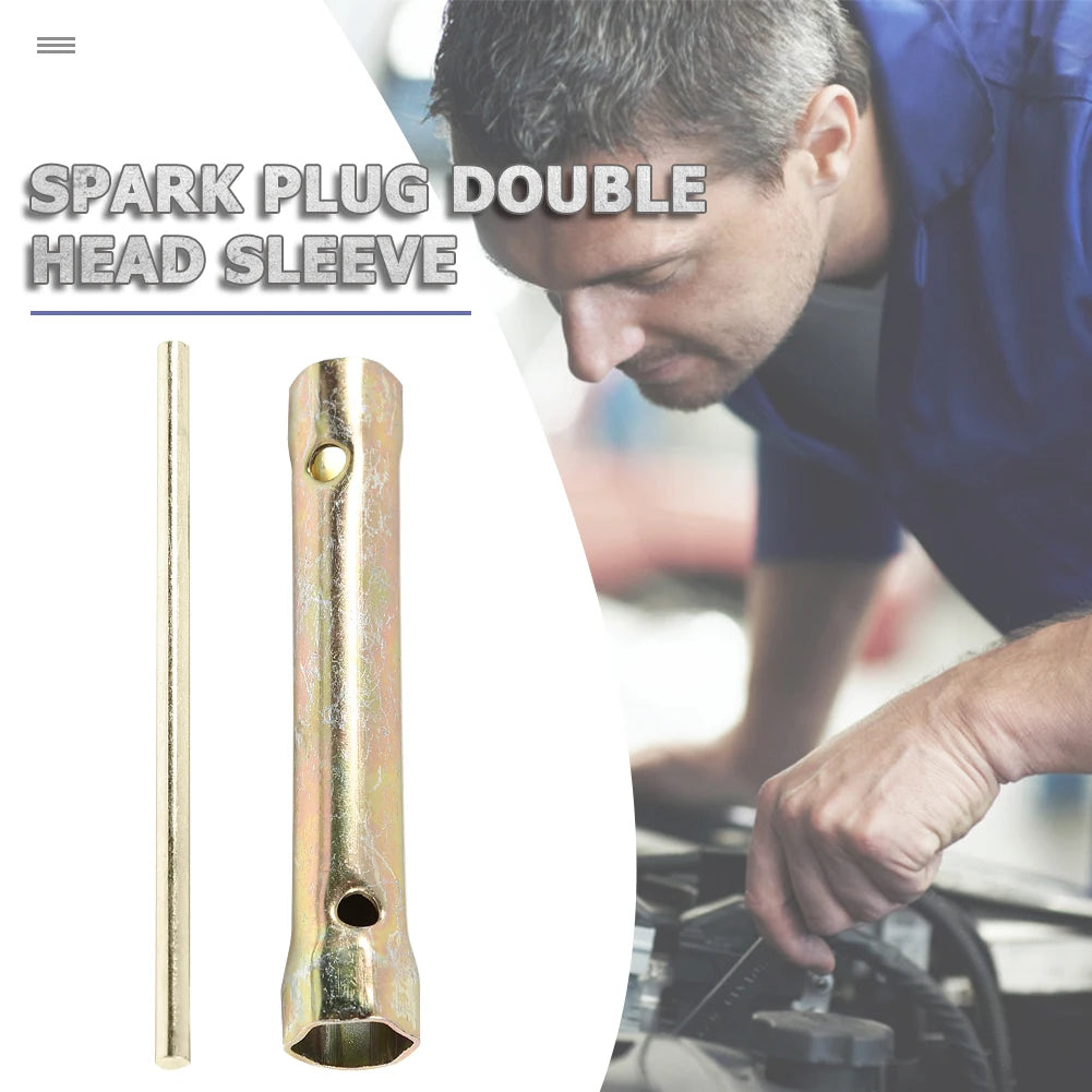 Double Ended Spark Plug Socket Wrench 16mm/18mm Spanner with Torque Bar Handle Zpaxo