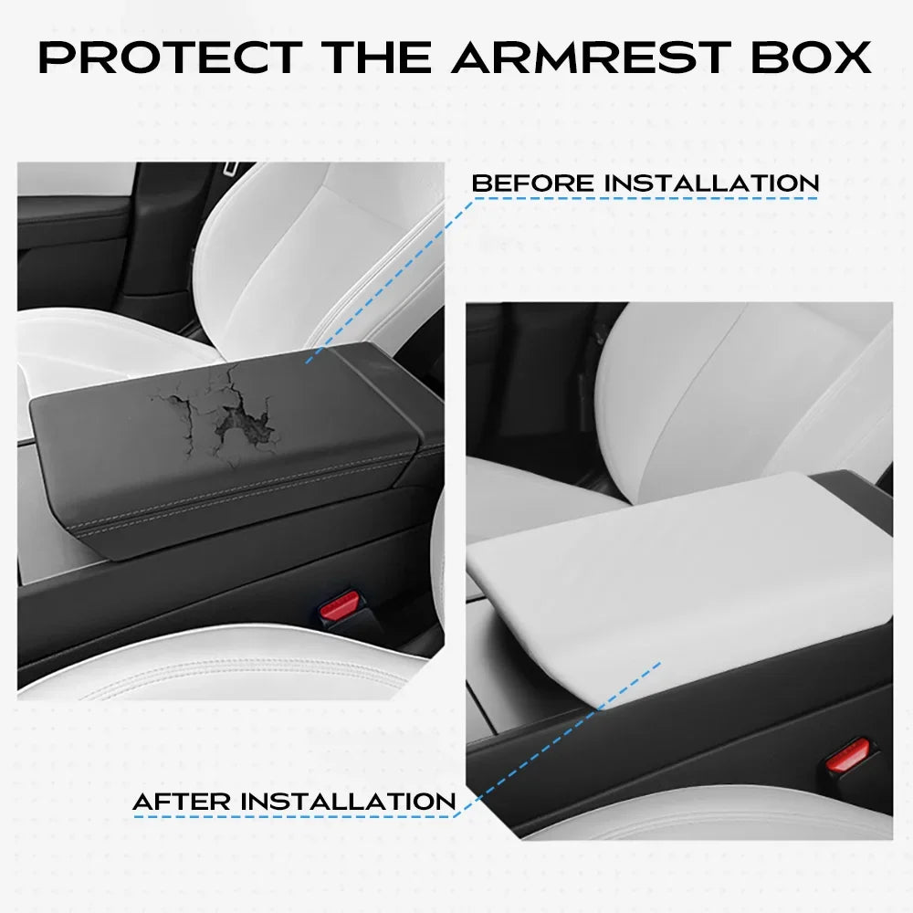 Tesla Model 3 Highland TPE Armrest Cover – Non-Slip 2024–2026