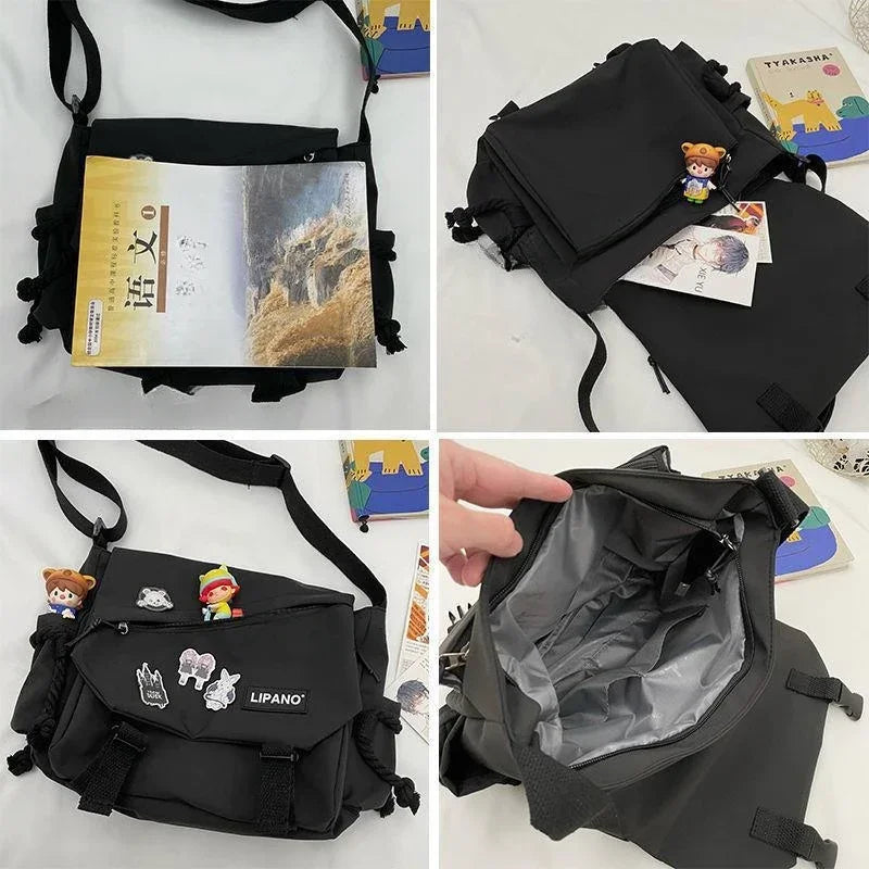 Shoulder Bag Large Capacity Crossbody Retro Workwear Postman Bags