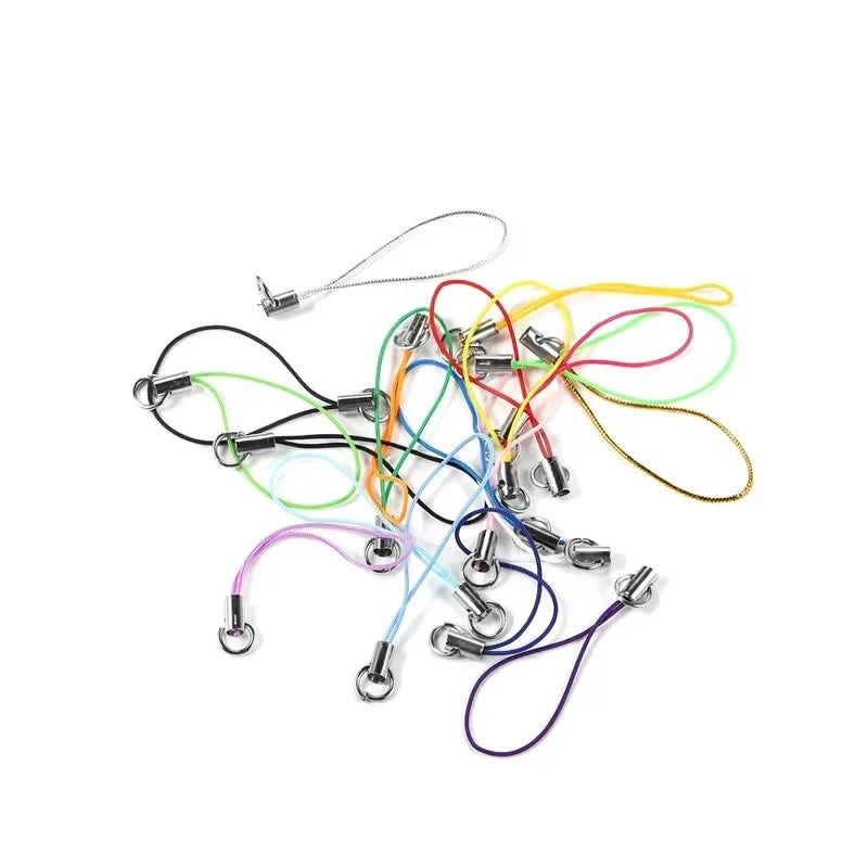 50/100pcs DIY Cord Pendant Lanyards – Lobster Clasp & Key Ring