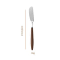 2026 Hot walnut wood handle 304 stainless steel butter knife, creative cream cheese knife, butter and jam spreading knife Zpaxo round head