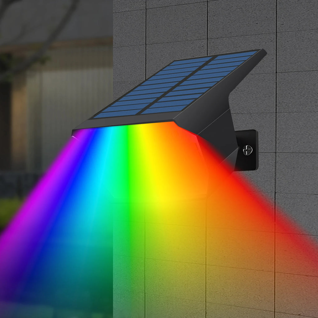20LED Solar Spotlights Outdoor RGB Color Changing Landscape Spot Garden Lighting IP65 Waterproof Solar Powered Spotlight Zpaxo