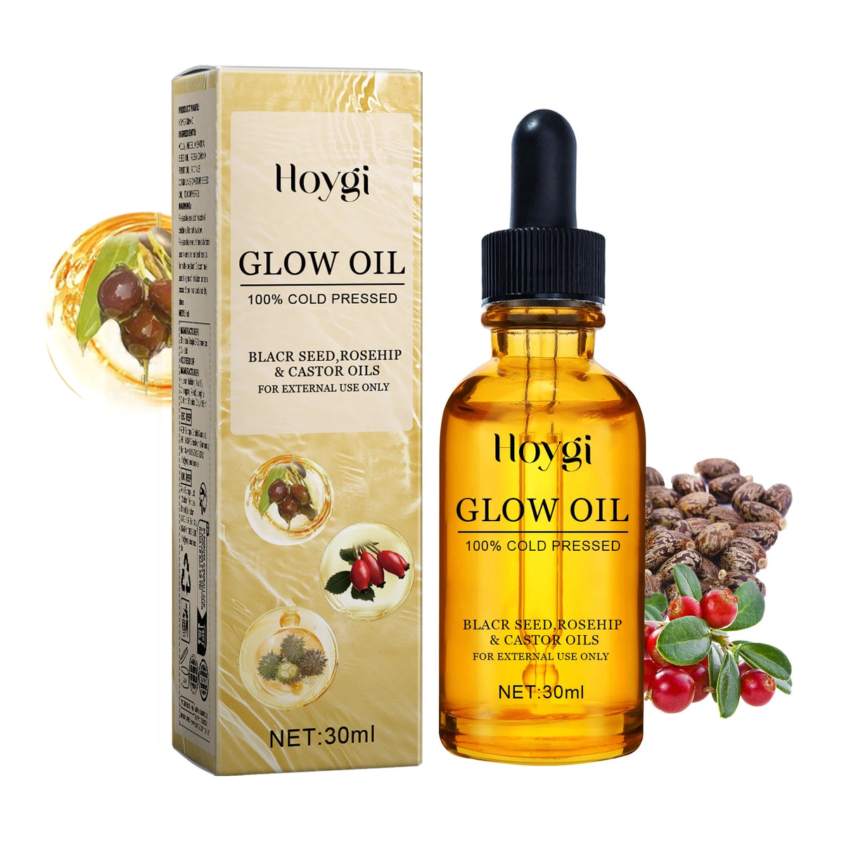 Facial Oil Anti Aging Face Treatment Hydrating Moisturizer Wrinkle Reducer for Dry Skin Rosehip Oil Brightening 30ml Non Greasy Zpaxo 1PC