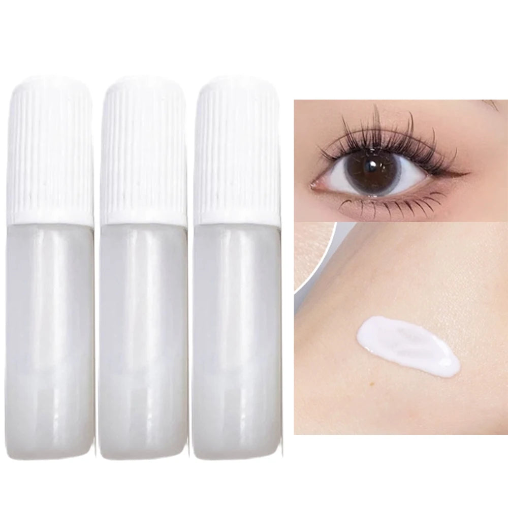 1/3Pc Black White Clear Mini Eyelash Glue Flawless Eyelash Beauty Adhesive Smooth Fast Drying for DIY Repair Bonding Cosmetics Zpaxo White-3Pc