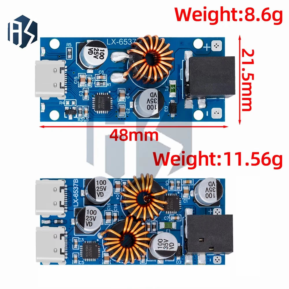 30W Dual USB-C PD 3 0 QC3 Fast Charging Module 5V-12V 3A Intelligent Zpaxo