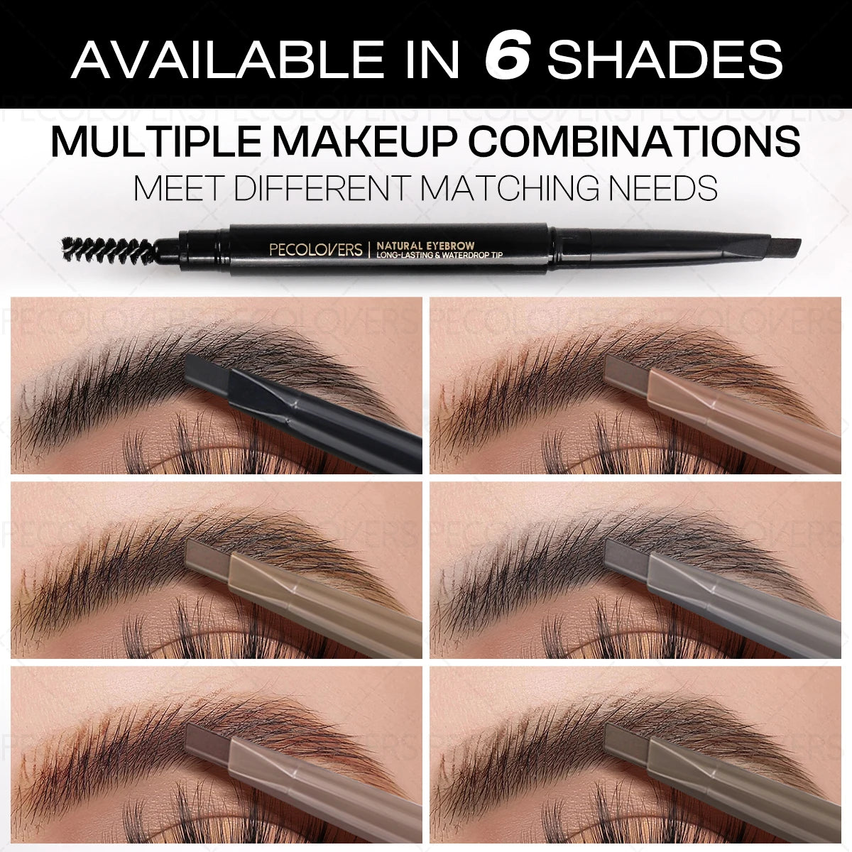 1PC Automatic Rotating Eyebrow Pencil, Waterproof and Sweatproof, Non-smudged, Durable, Naturally Colored Wild Eyebrows Zpaxo