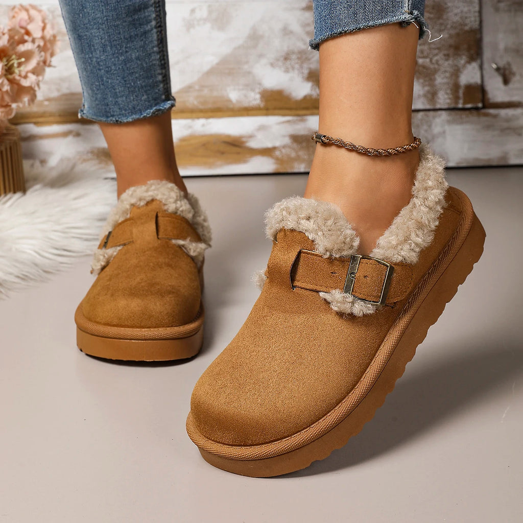 2025 New Women Boots Platform Cotton Shoes Women Autumn Winter Thick Sole Plush Snow Boots Outdoor Comfy Warm Ankle Boots Woman Zpaxo