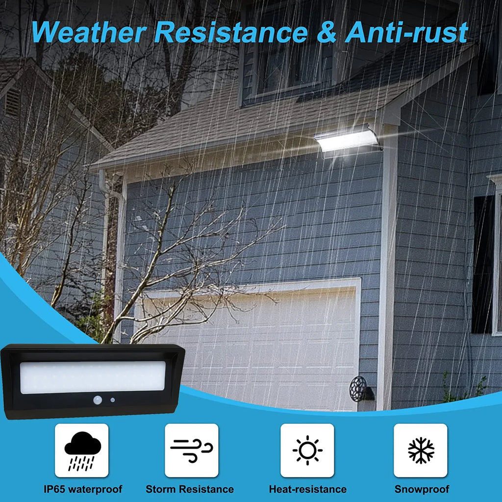 Bright Solar Wall Lights Motion Sensor Outdoor 4 Modes Light Zpaxo