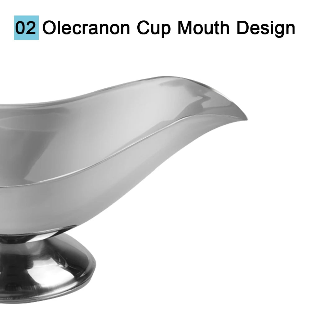304 Stainless Steel Western Food Juice Boat Fruit Salad Dressing Kitchen Home Tool Black Pepper Sauce Cup Restaurant Bar Tool Zpaxo