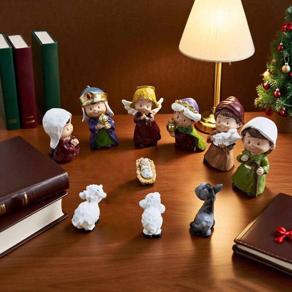 Nativity Figurines Christmas Figurine Ornament Birth Jesus Sculpture