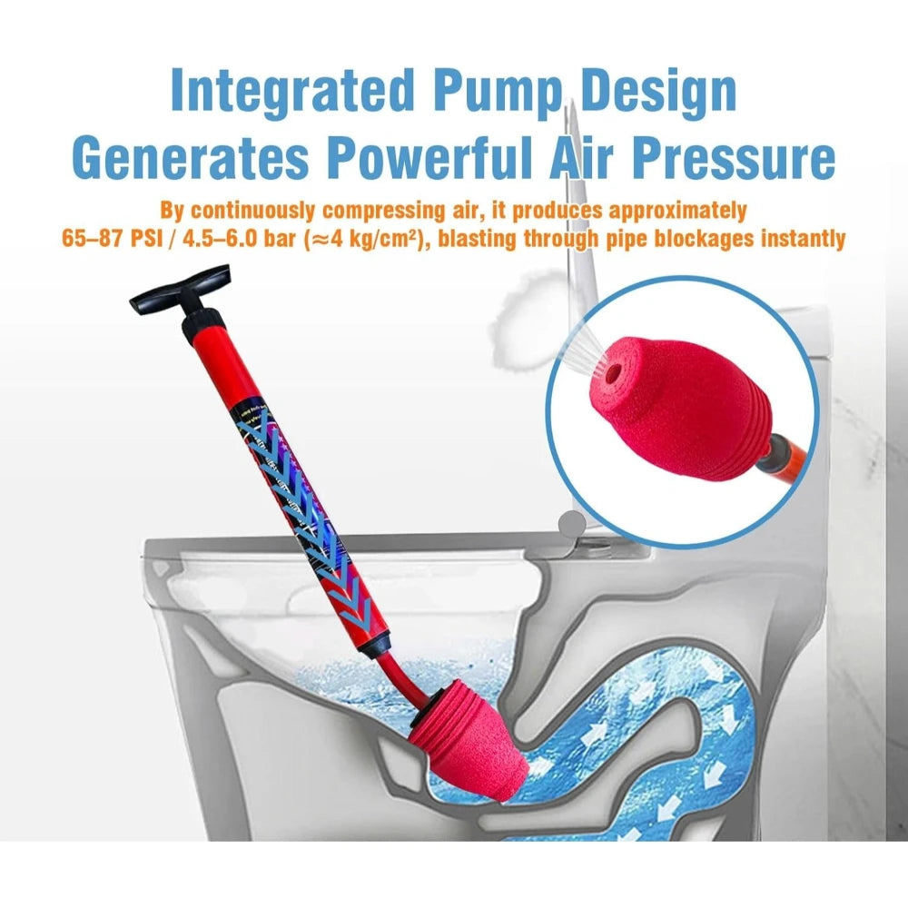 Pneumatic Toilet Plunger – Powerful Instant Drain Unclogger