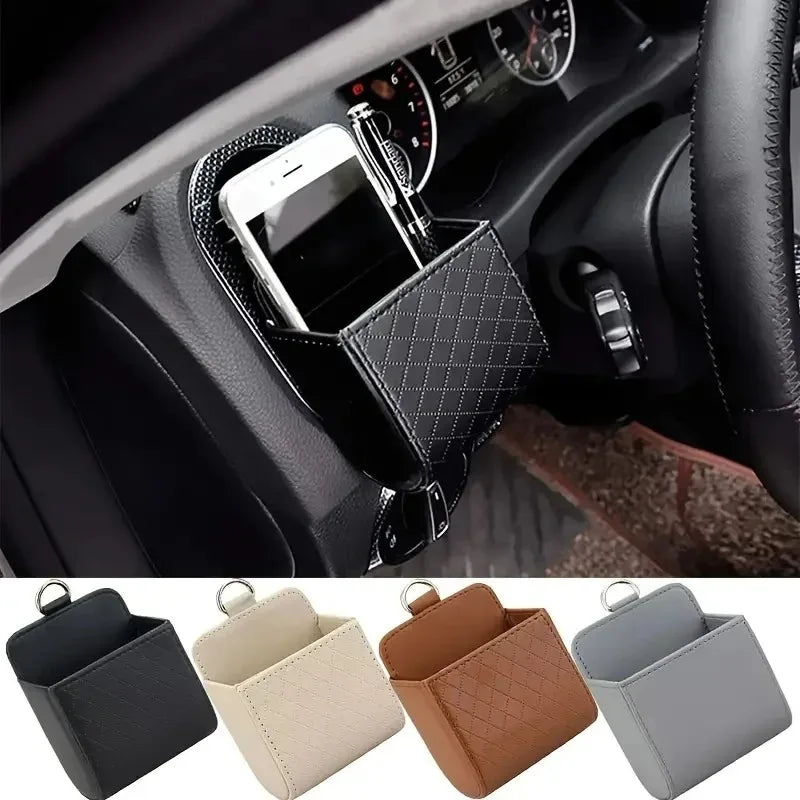 Car Air Vent Organizer Bag – Leather Dashboard Storage Box Car Vent Organizer Zpaxo