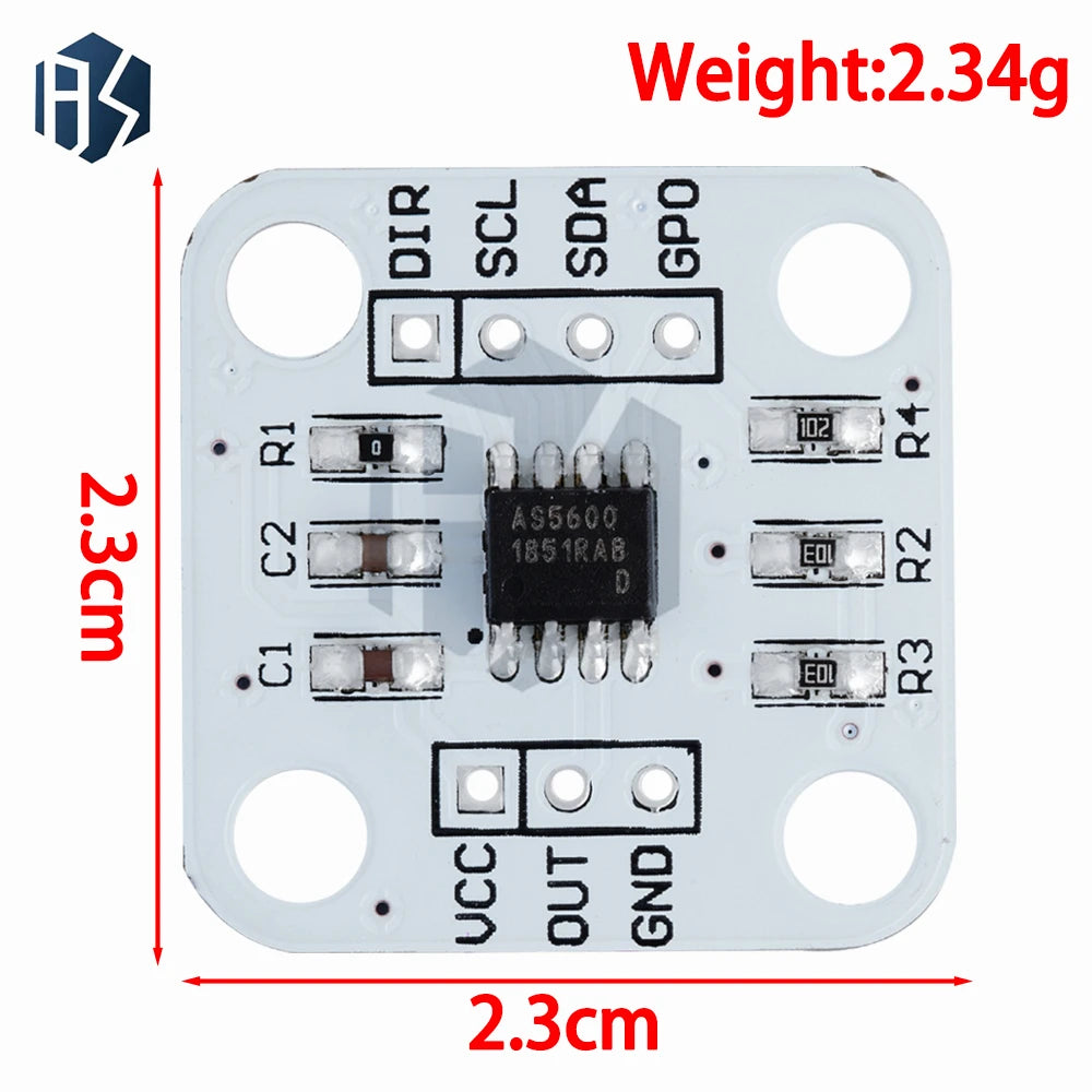 AS5600 Magnetic Encoder Induction Angle Measurement Sensor Module Zpaxo