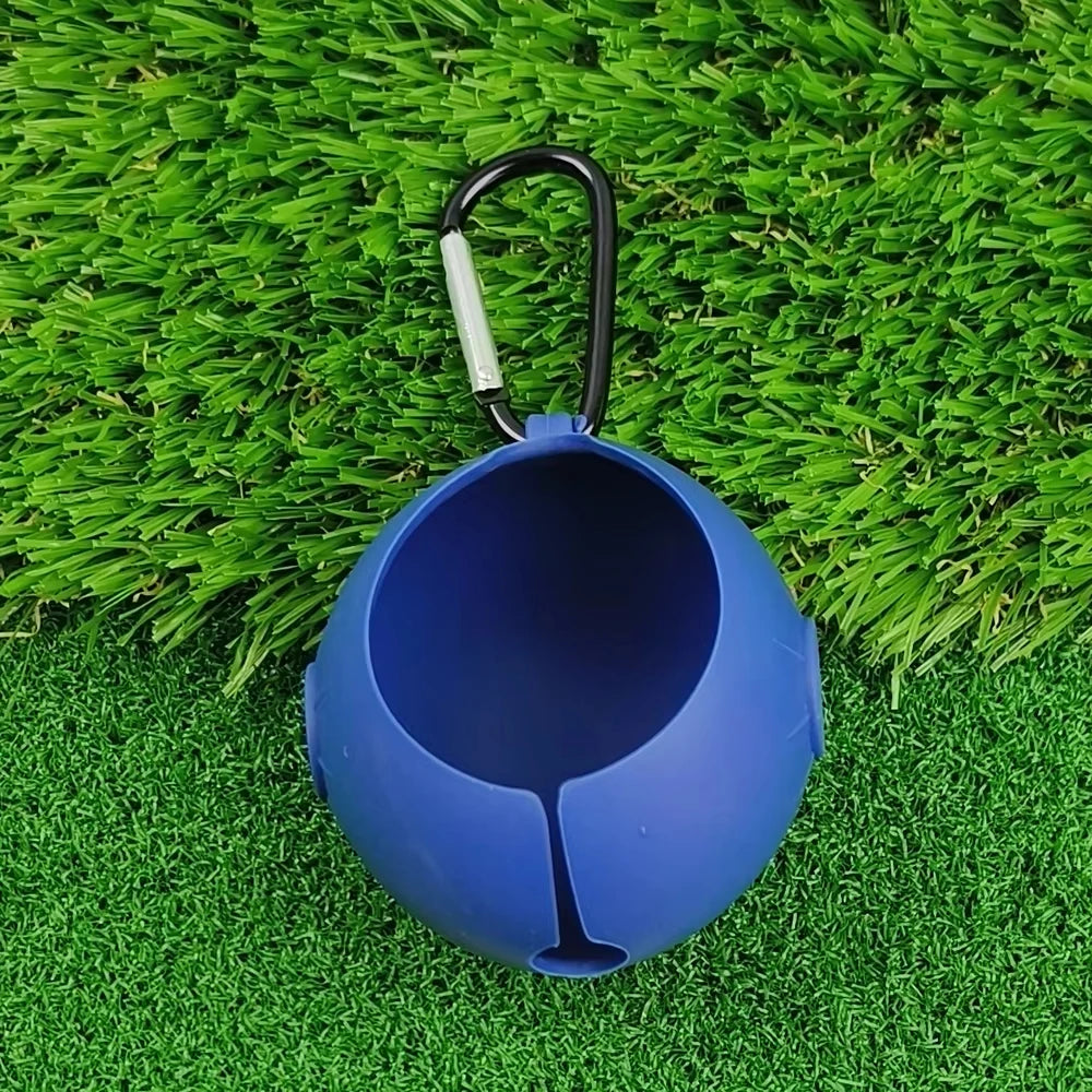 Portable Golf Ball Hook Holder Protective Cover Silicone Sleeve Zpaxo blue