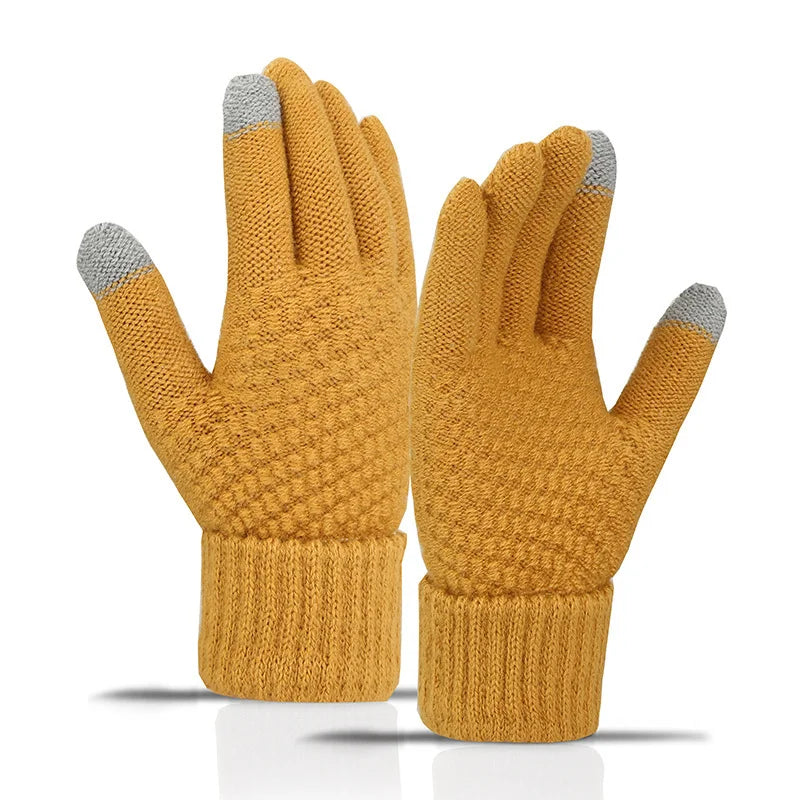 Unisex Knit Touch Screen Winter Gloves – Cycling & Skiing