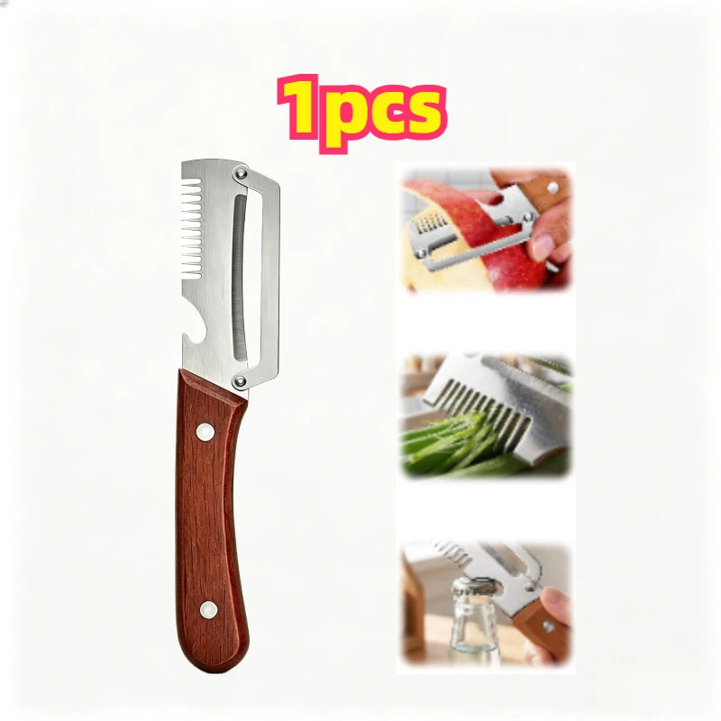 Knife for Cutting Cabbage Kitchen Fruit Processing Tool Peeler Stainless Steel Paring Knife Portable Gadget for Daily Cooking Zpaxo plastic Slicer-1PCS
