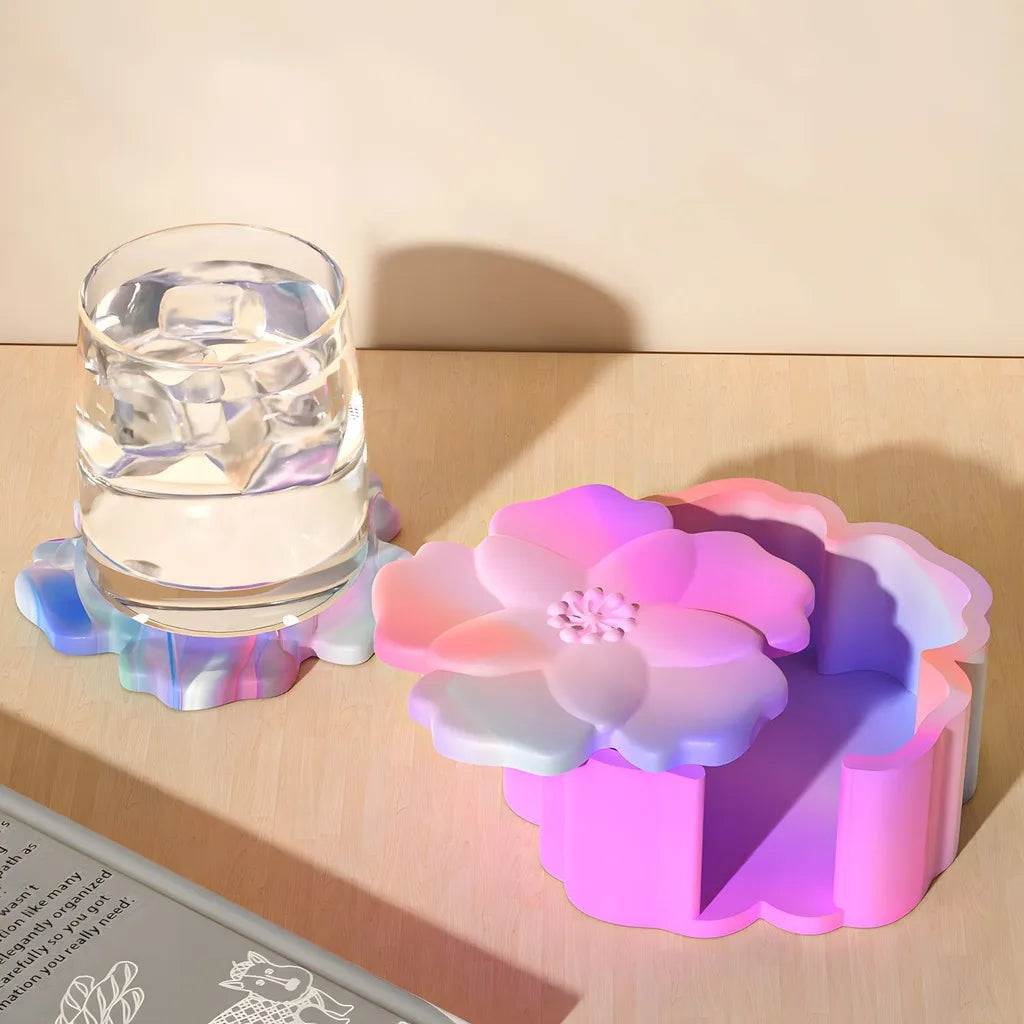 Flower Coaster & Storage Box Silicone Resin Mold | DIY Epoxy