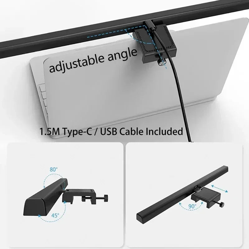 2-Pack 33cm LED Monitor Light Bar – USB Dimmable Desk Lamp