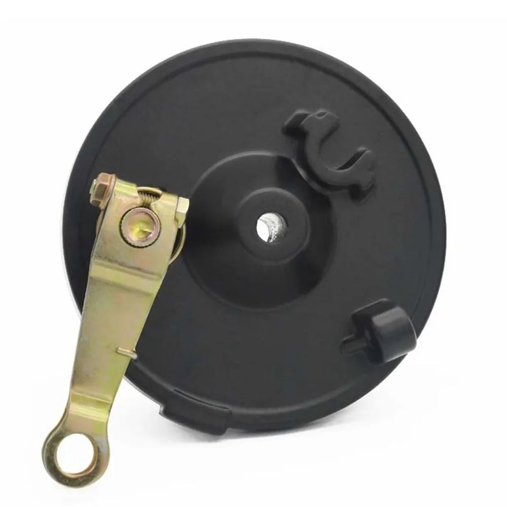 110 Type 110 Front Drum Brake Sensitive Braking Aluminum EBike Front Drum Brake Thickened Material 10mm Holes Front Wheel Brake Zpaxo Black