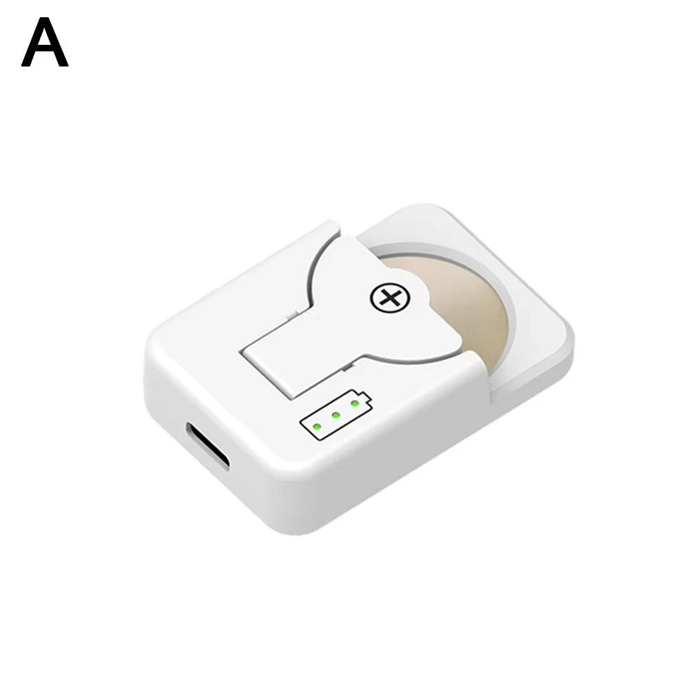 Button Battery 4 2V Portable Charging Base Cell Rechargeable Charger Zpaxo White