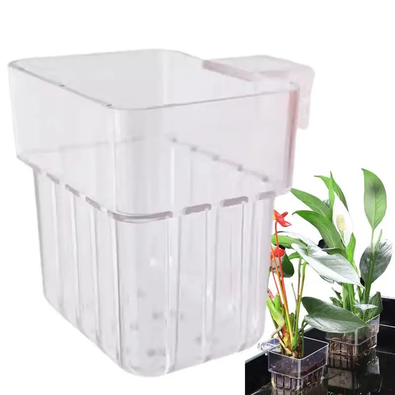 Aquarium Plant Holder Aquarium Plant Basket with Hook Fish Tank Plant Cup Aquatic Plant Cup Aquarium Decorations Plants Pot Zpaxo