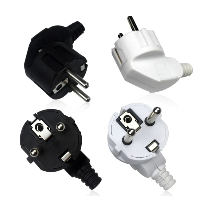 Repalcement EU AC Outlet Spain Korea Rewireable Socket Outlet Male Female Wiring Plug Extension Cord Cable Connector Power Cable Zpaxo