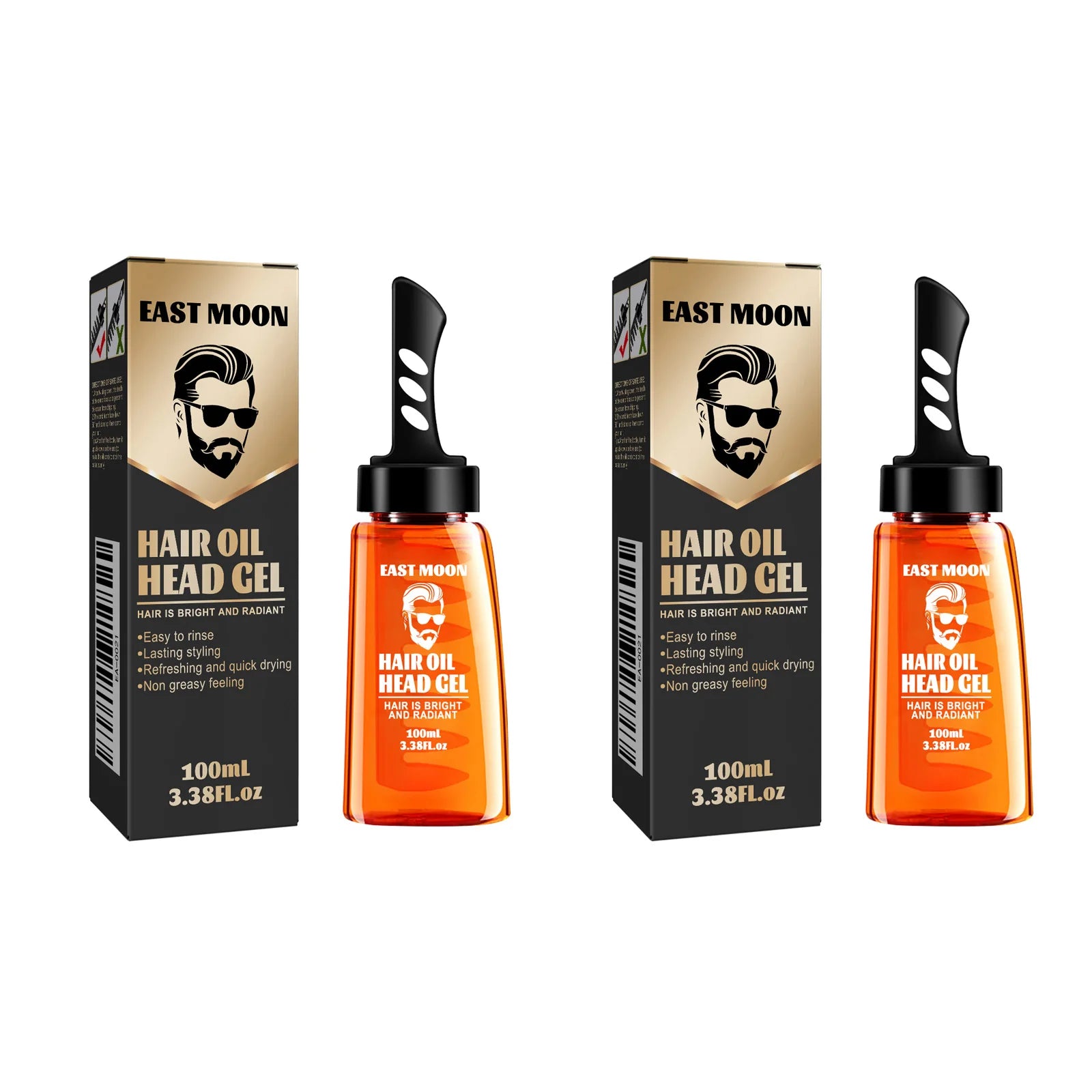 Jaysuing 2-in-1 Men's Hair Wax Gel with Wide Tooth Comb Hair Wax Pomade Zpaxo 2 x 100ml Boxed