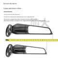 Foldable Fixed Wing Motorcycle Rearview Mirrors – Alloy Pair