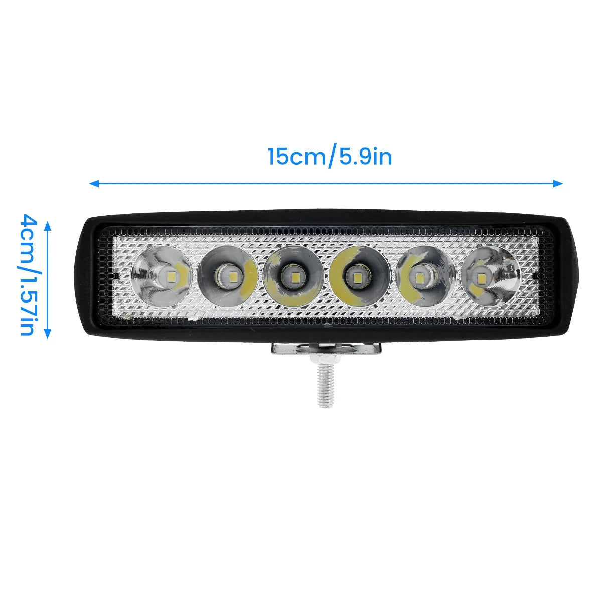 1/2/4Pcs LED Work Light Strip Shape Light Bar 6000K Flood Spot White Off Road Head Car light IP67 Auto parts For Multiple Scenes Zpaxo Remarks 1PCS 2800LM